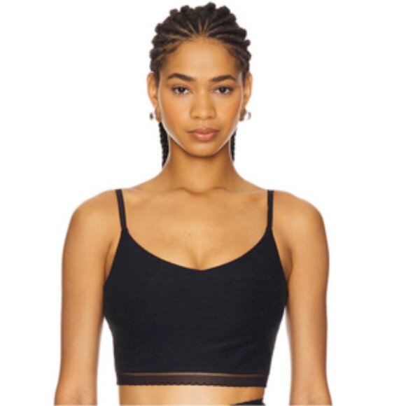 Beyond Yoga Spacedye Crop Top Allure Built in Bra Lace Trim Medium - Picture 1 of 6